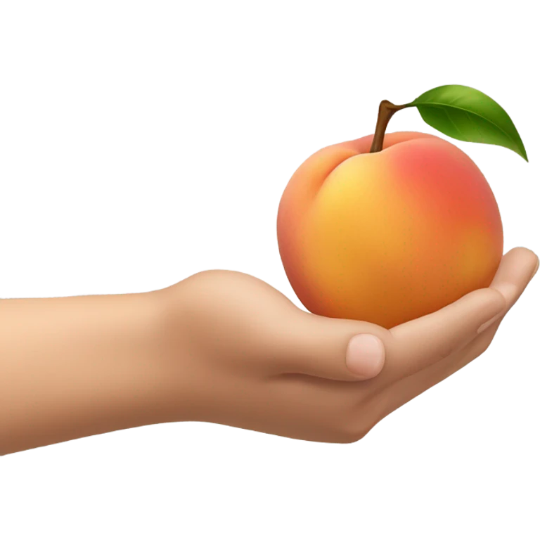 Hand slapping peach emoji