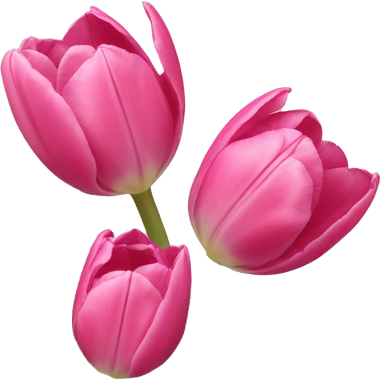Pink tulips emoji