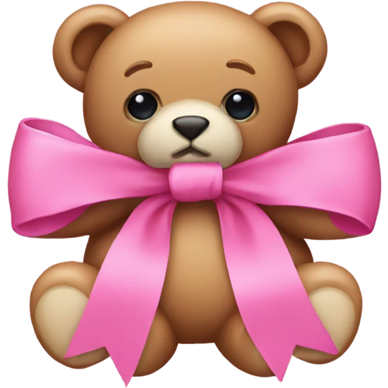pink bow + teddy bear emoji