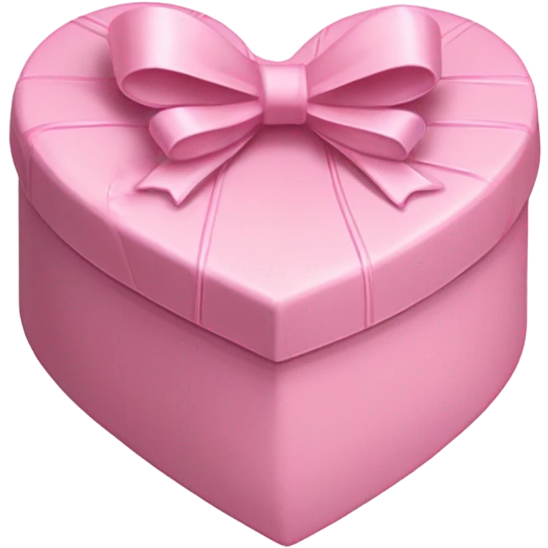 frilly pastel pink heart-shaped box of chocolates with a bow emoji