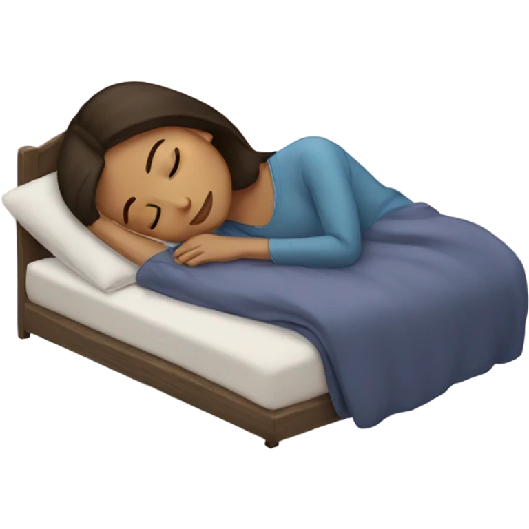 Brunette girl sleeping emoji
