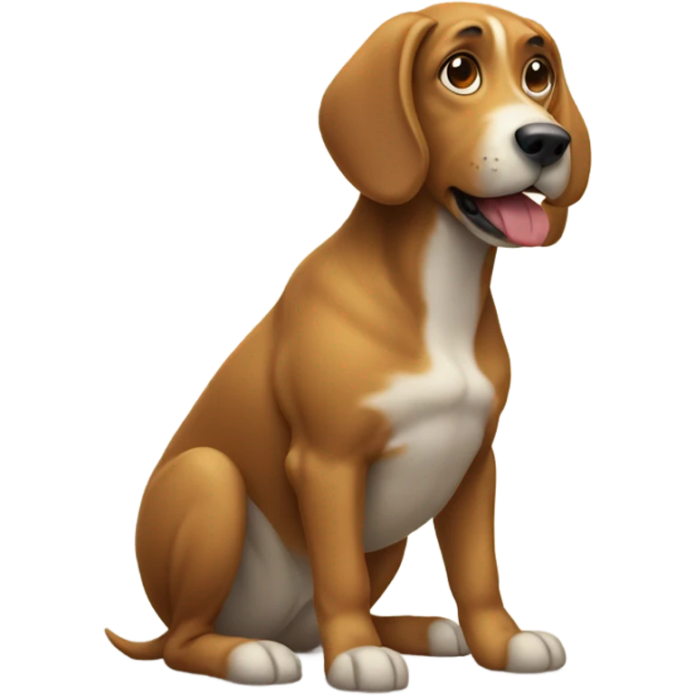 Dog pooping emoji