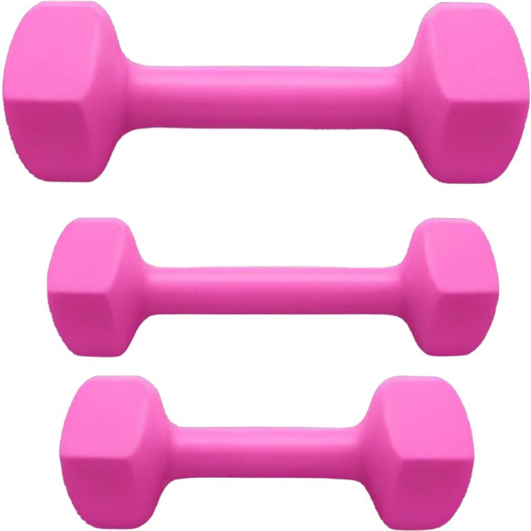 pink dumbbells emoji