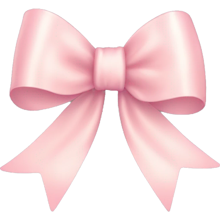 Pastel light pink ribbon bow  emoji