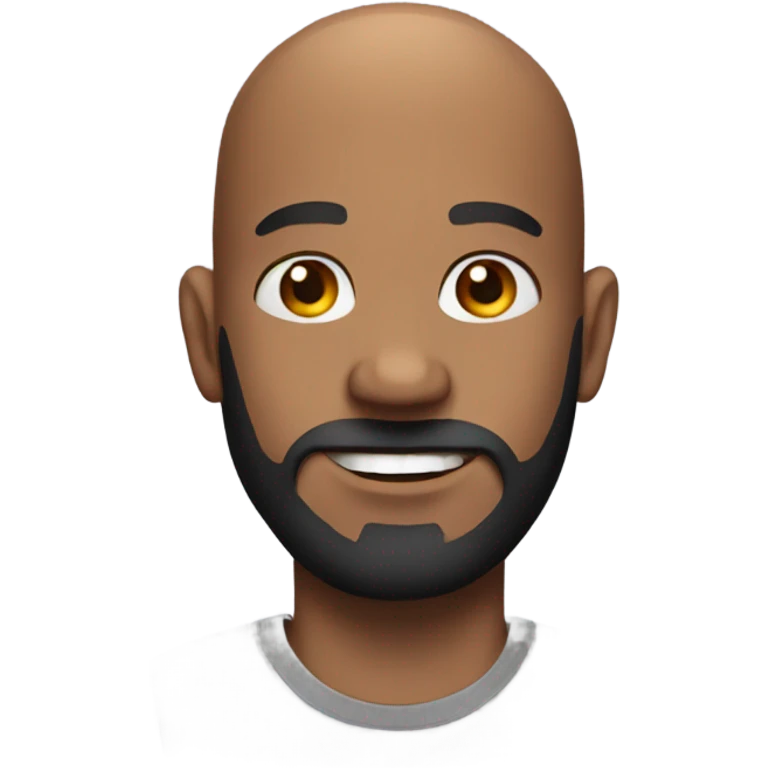 bald man with beard portrait emoji