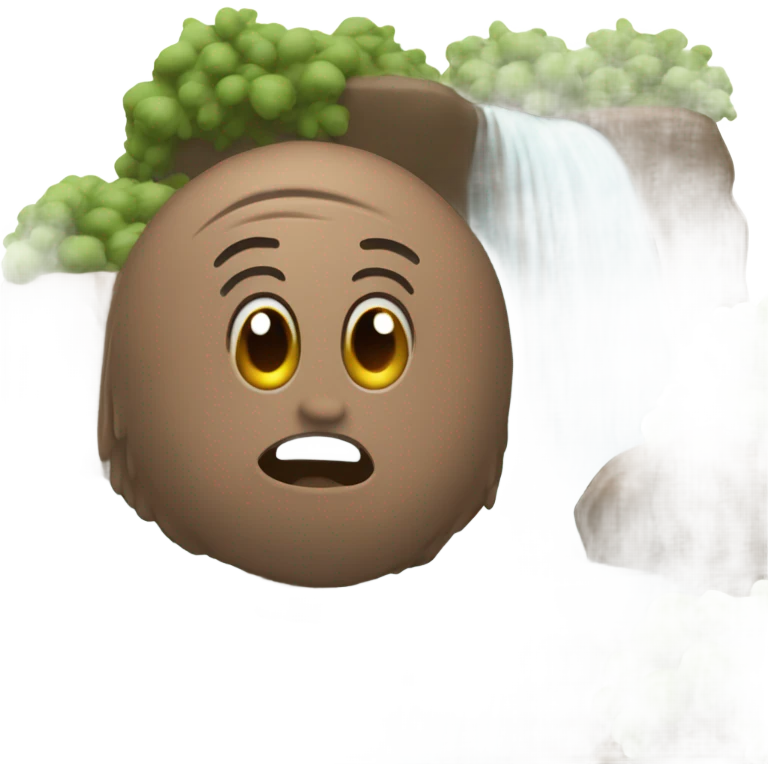 Brown waterfall bubbles emoji