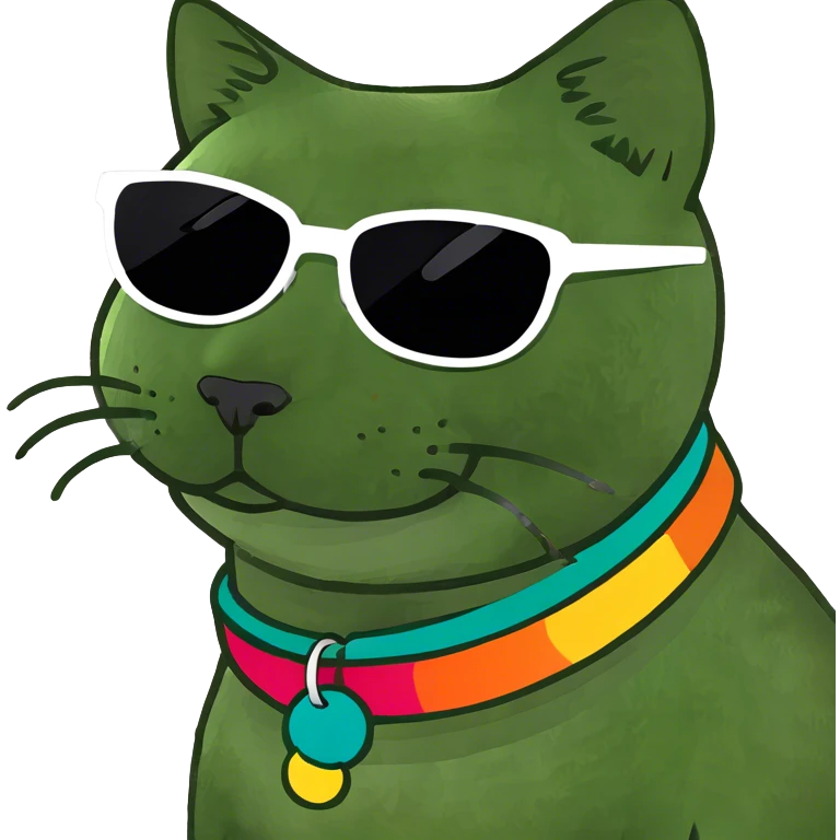Cat with sunglasses emoji