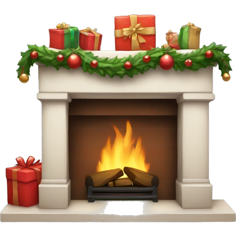 christmas fireplace emoji
