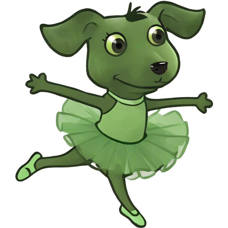 dog dancing ballet emoji
