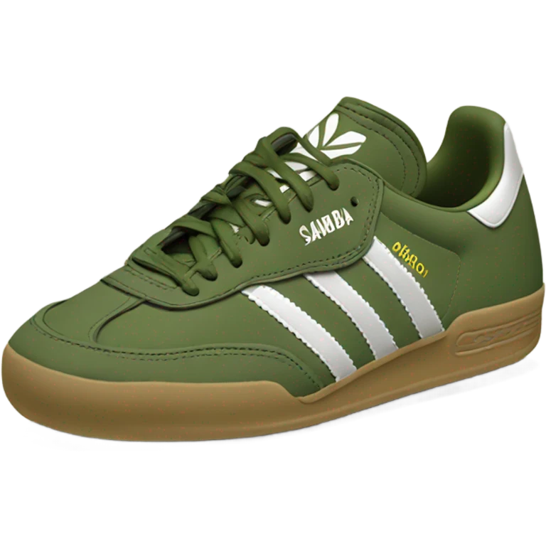 khaki green adidas samba emoji