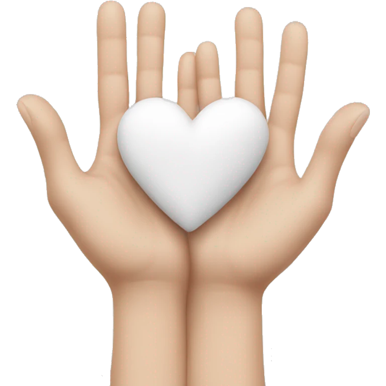 white hands showing heart emoji