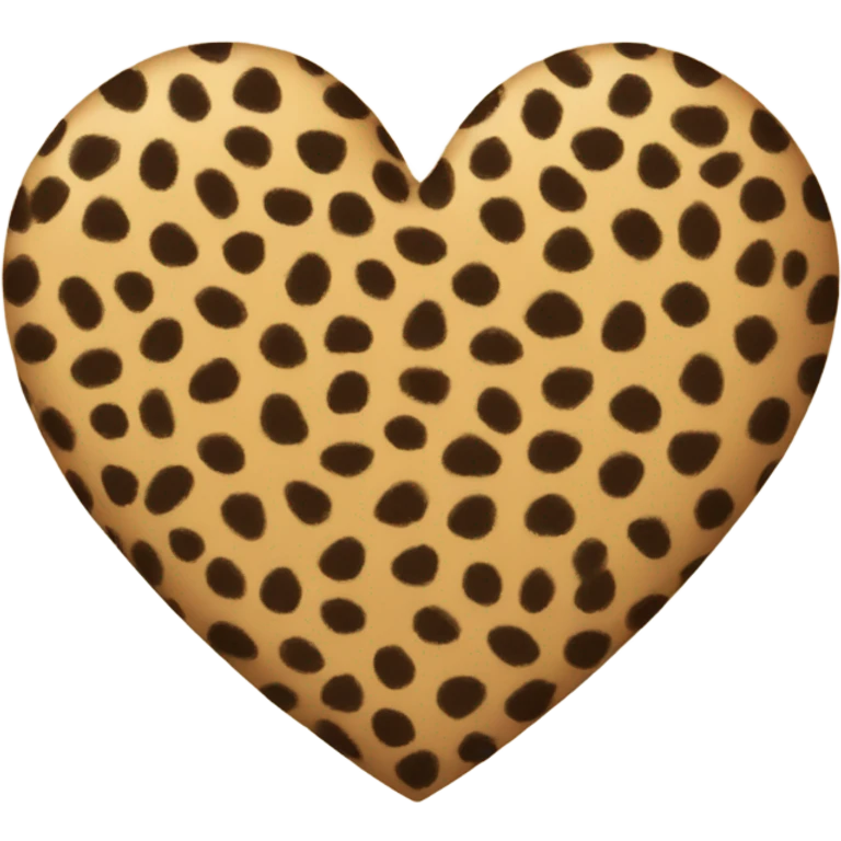 cheetah print heart emoji