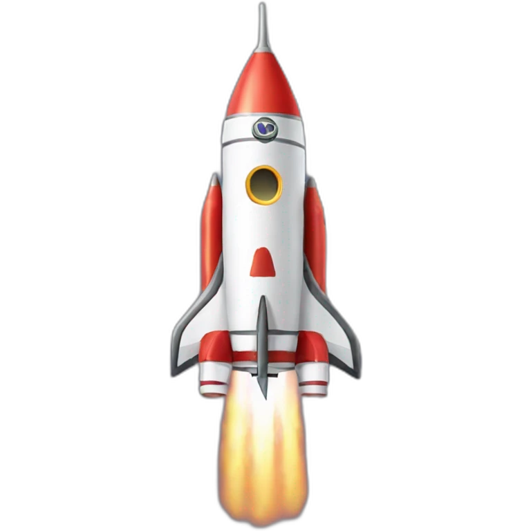 rocket with SHS logo on it emoji | AI Emoji Generator