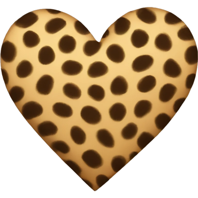 cheetah print heart  emoji