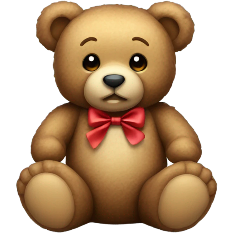 Teddy bear with bow emoji