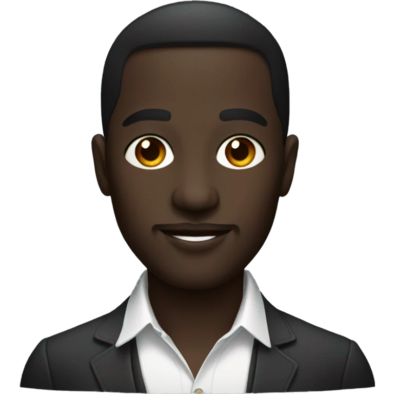 stylish portrait of dark-skinned male emoji