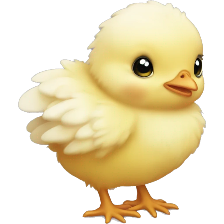 baby chick looking down emoji