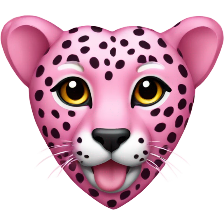 Pink Cheetah heart emoji