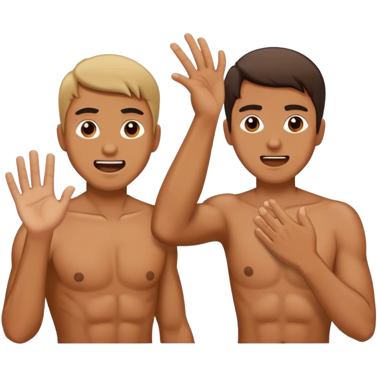 Man slapping man emoji