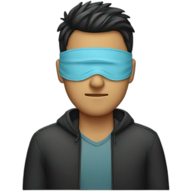 man with eye mask emoji