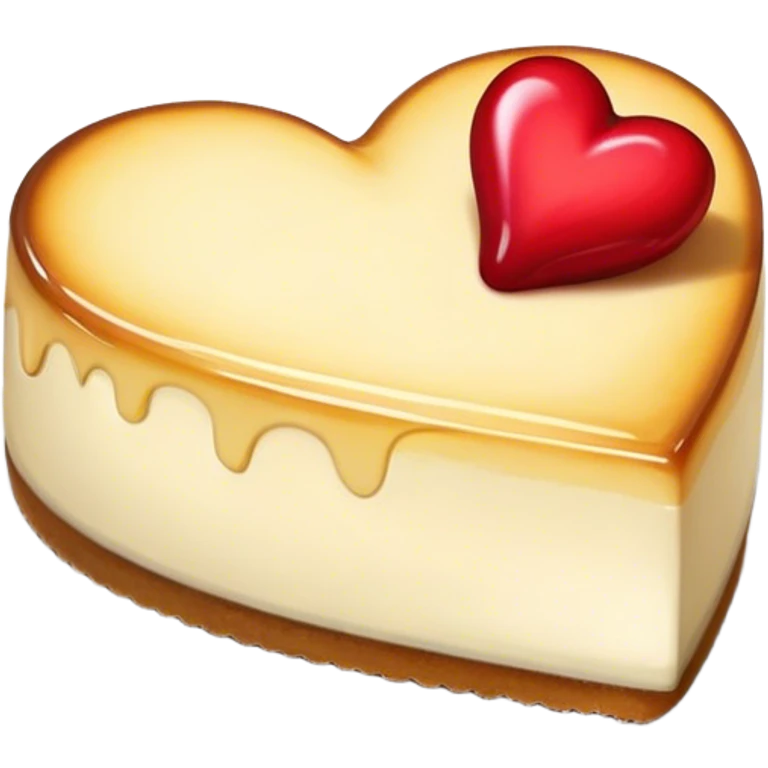 Heart-shaped cheesecake emoji