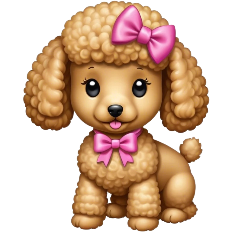 Caniche con lazo emoji