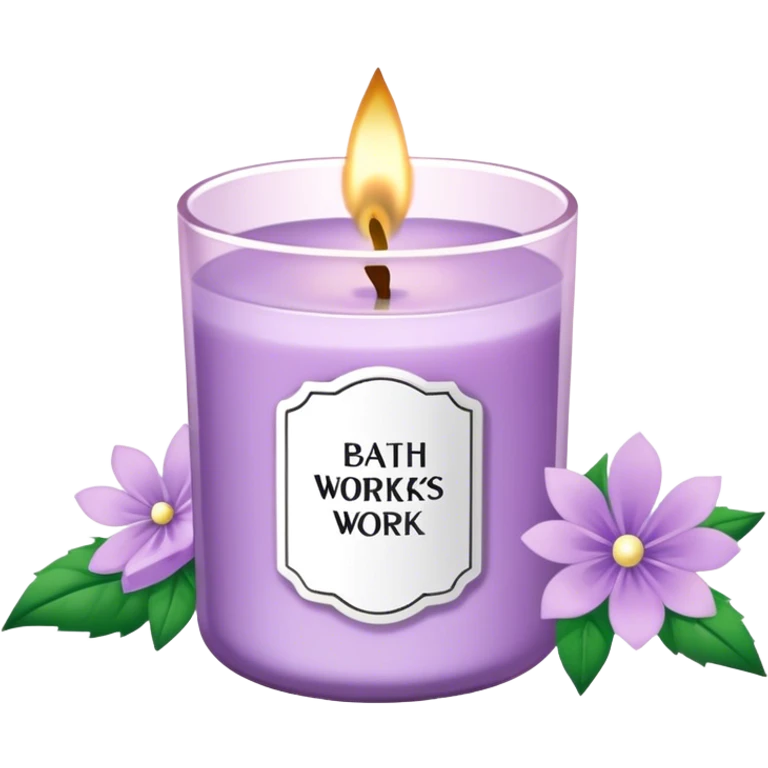  Light purple bath and body works  small floral  candle emoji