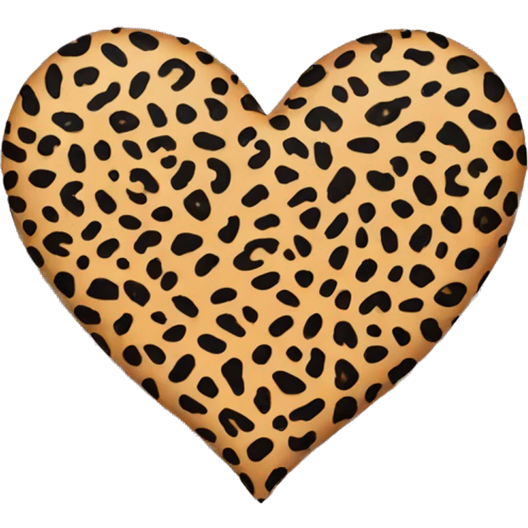 cheetah print heart emoji