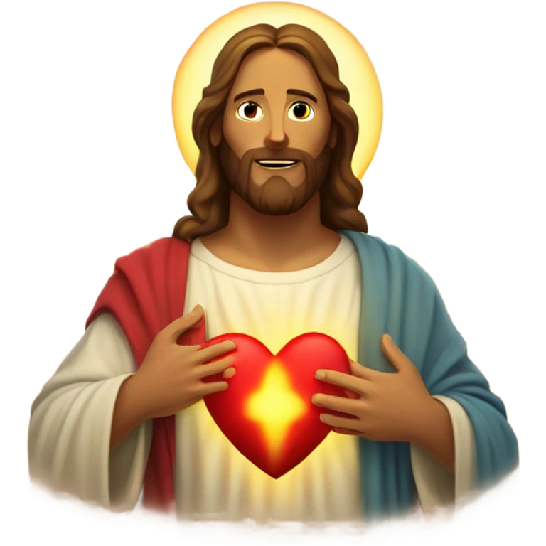 Jesus with heart emoji