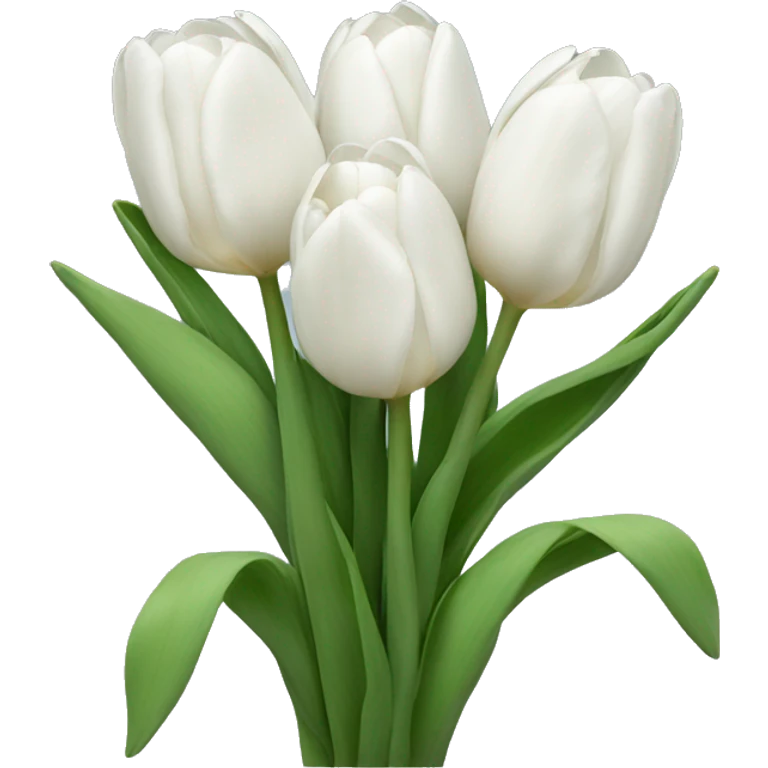 white tulips emoji
