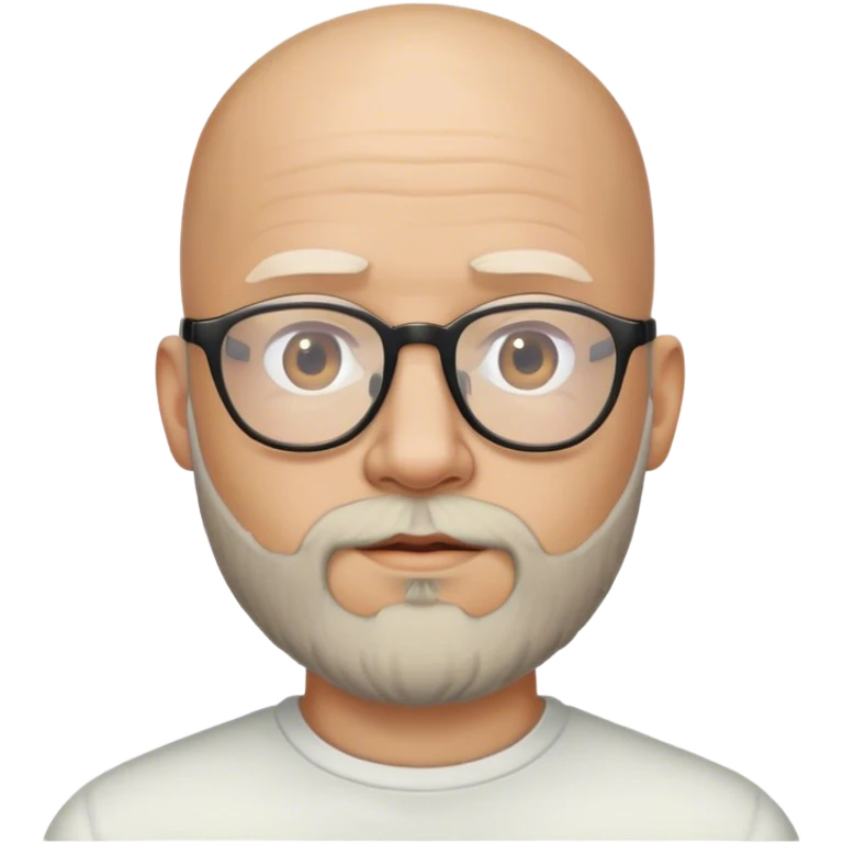 bald man with beard glasses emoji