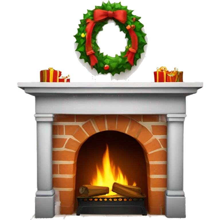 Christmas fireplace emoji