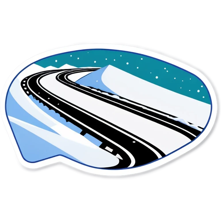 Kreis Racetrack with snow in winter emoji
