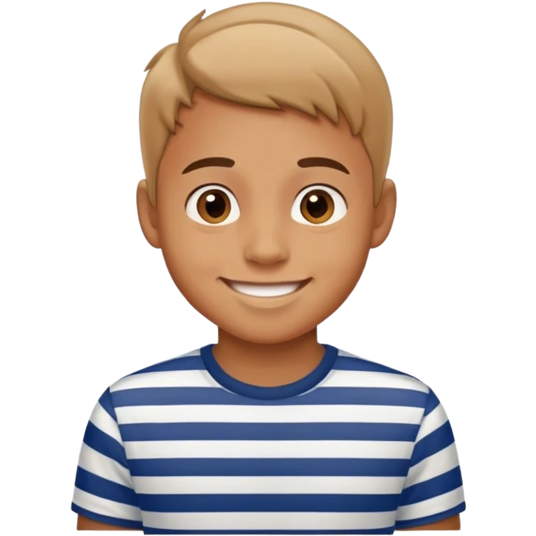 smiling boy in striped shirt emoji