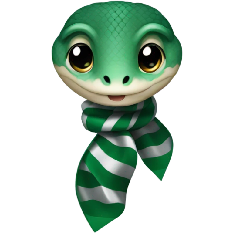 cute Slytherin snake with scarf hogwarts emoji
