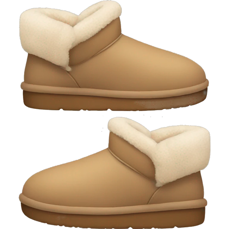 light brown cozy Ugg slippers emoji