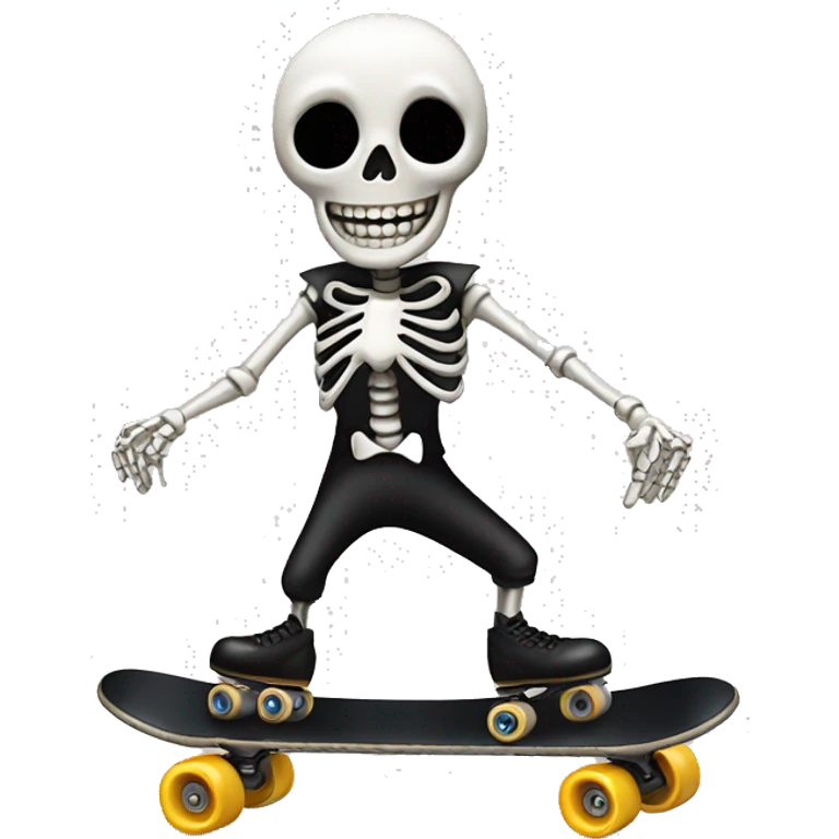Jack skeleington roller skating emoji