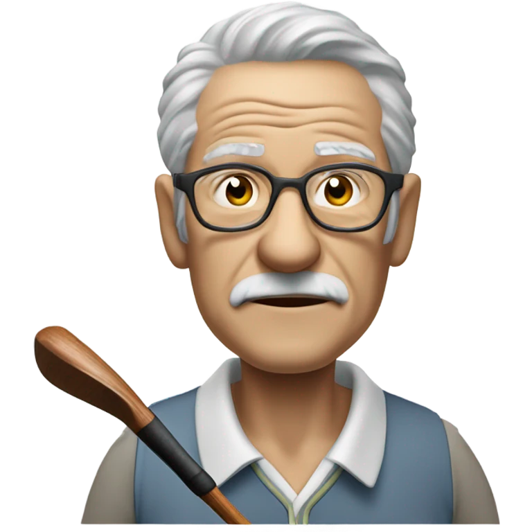 Old golfer emoji