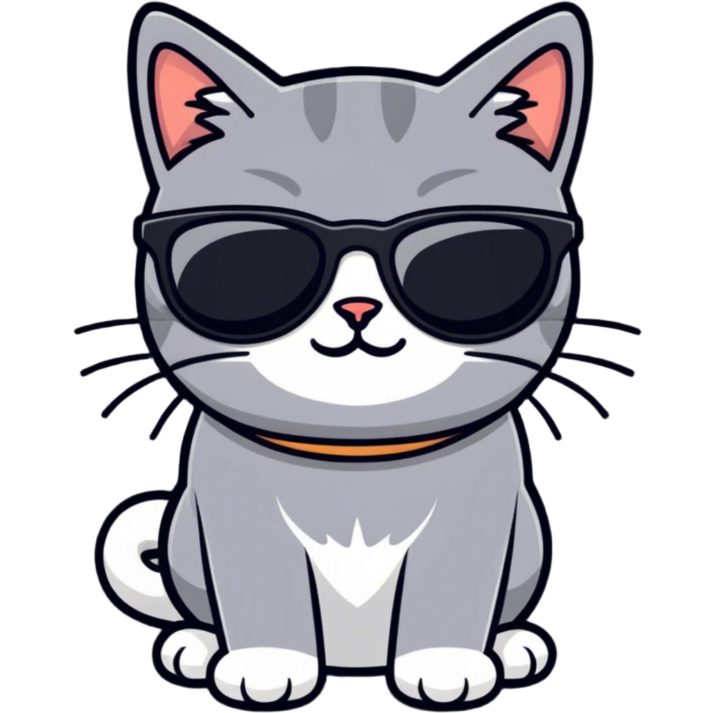 Cat with sunglasses emoji