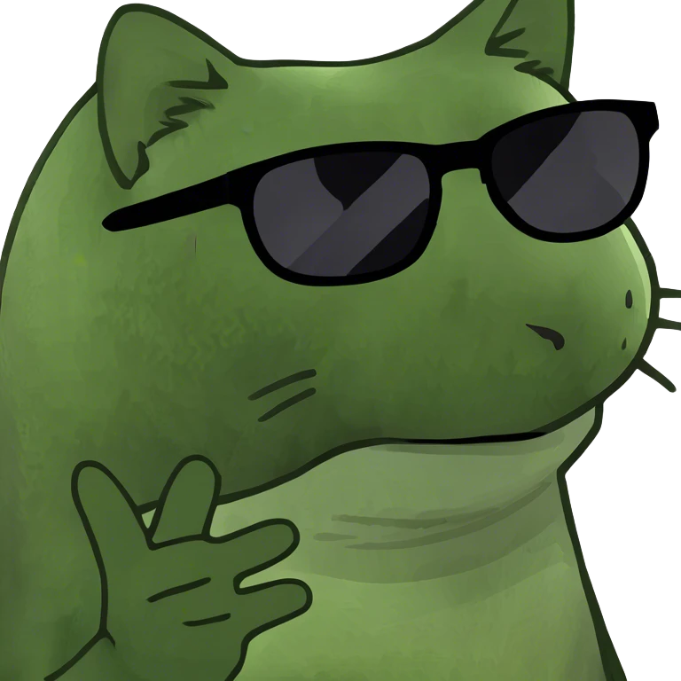Cat with sunglasses emoji