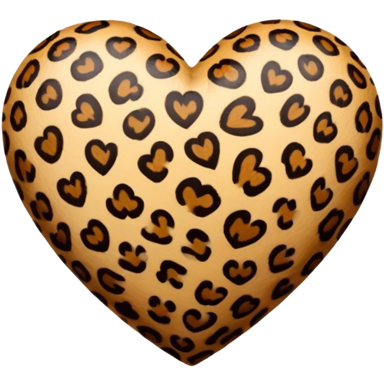 leopard print heart emoji