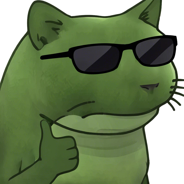 Cat with sunglasses emoji