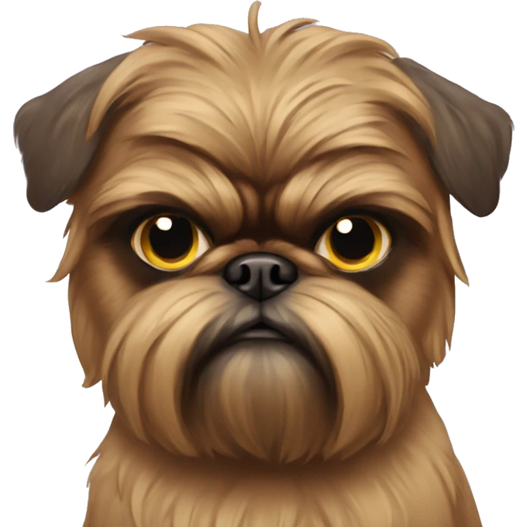Grumpy brussels griffon  emoji