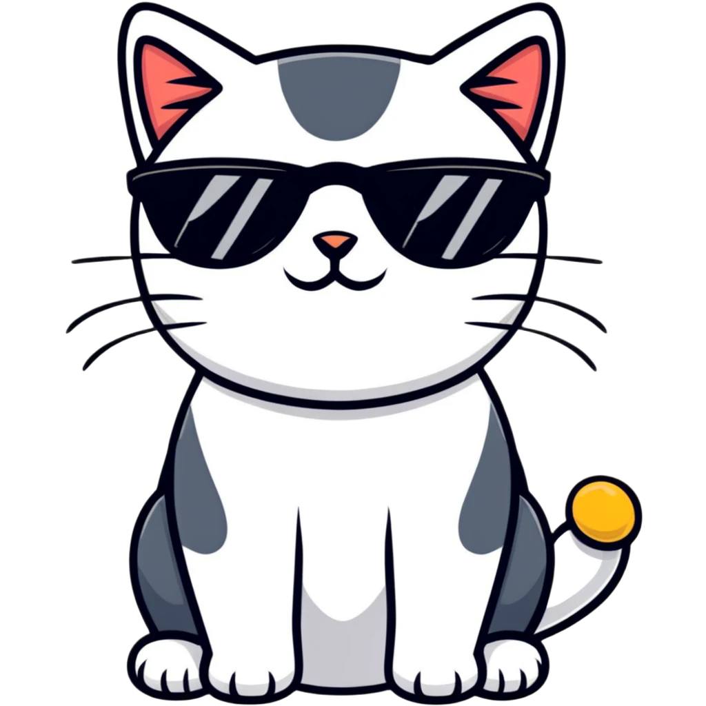 cat wearing sunglasses emoji