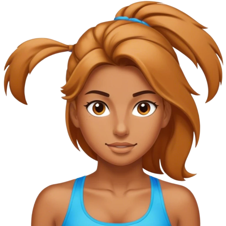 Exercising girl emoji