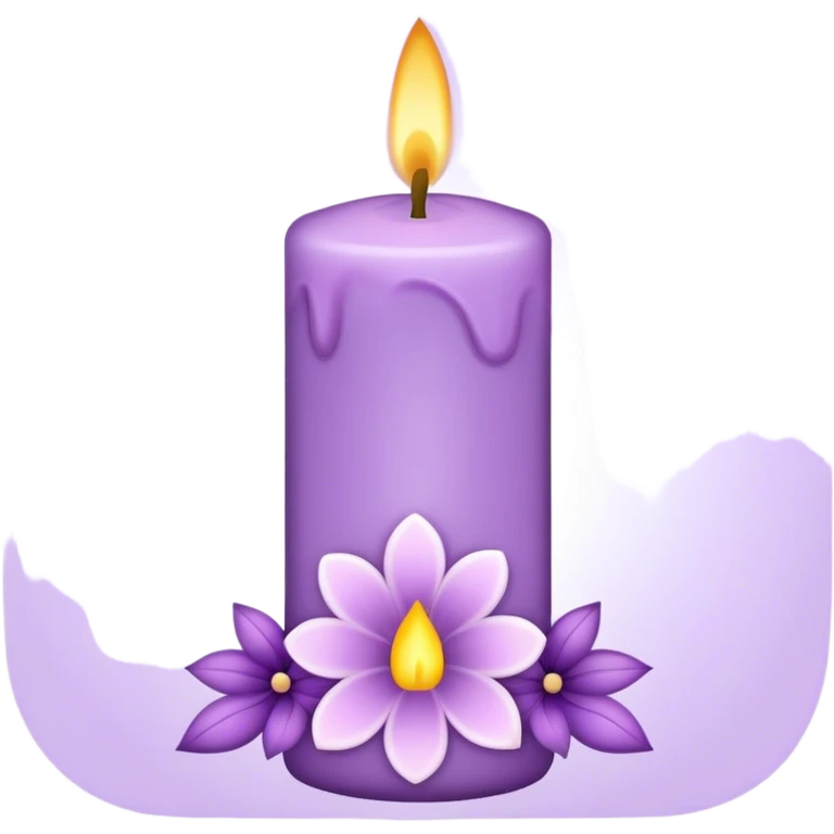  Light purple bath and body works  floral  design candle emoji