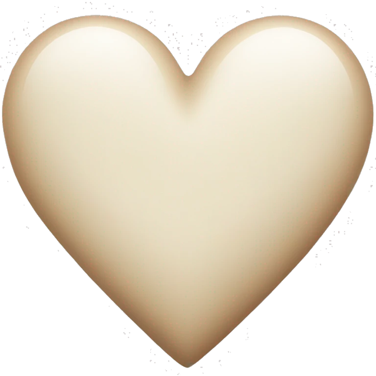 beige and white mix colour heart emoji