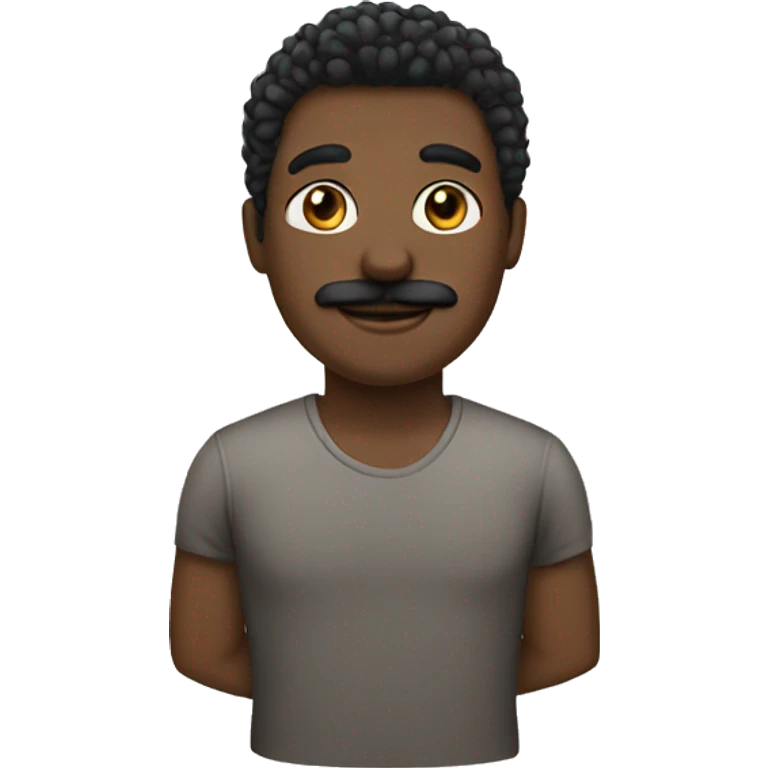 Melanin male with mustache emoji