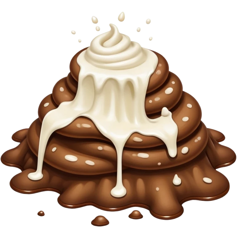 Poop splashed with milk emoji