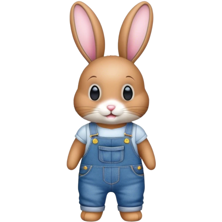 bunny wearing overalls emoji